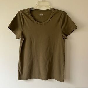 J. Crew Perfect Fit Short Sleeve T-Shirt XL Green Neutral Basics